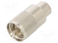 Connector: UHF (PL-259); plug; male; straight; RG213; for cable TELEGÄRTNER