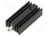 Heatsink: extruded; TO220; black; L: 25mm; W: 12.6mm; H: 6.5mm; 32K/W ALUTRONIC