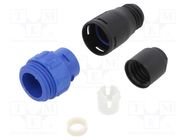 Connector: circular; plug; male; PIN: 8; w/o contacts; for cable BULGIN