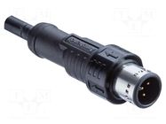 Connector: M12; plug; male; MPronto-12; PIN: 4; straight; 4A; 250V AMPHENOL LTW