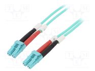 Fiber patch cord; OM3; LC/UPC,both sides; 15m; LSZH; turquoise DIGITUS