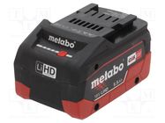 Re-battery: Li-Ion; 18V; 5500mAh; packs METABO