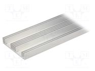 Heatsink: extruded; grilled; TO3; natural; L: 1000mm; W: 135mm; raw 