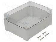 Enclosure: multipurpose; X: 190mm; Y: 240mm; Z: 105mm; ZP; ABS; IP67 KRADEX