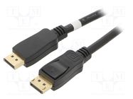 Cable; DisplayPort 1.2; DisplayPort plug,both sides; 1m; black 