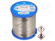 Tin; lead-based; Sn63Pb37; 0.7mm; 250g; reel; 183°C; Flux: SW26 BROQUETAS