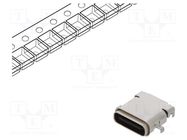 Connector: USB C; socket; SMT; angled 90°; sealed; USB 3.1 ADAM TECH