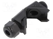 Cable gland; angular; PG9; IP68; polyamide; black; HSK-W HUMMEL