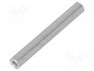 Screwed spacer sleeve; 45mm; Int.thread: M3; hexagonal; aluminium DREMEC