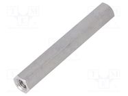 Screwed spacer sleeve; 55mm; Int.thread: M5; hexagonal; aluminium DREMEC