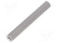 Screwed spacer sleeve; 65mm; Int.thread: M5; hexagonal; aluminium DREMEC