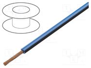 Wire; FLRY-B; 1x0.5mm2; stranded; Cu; PVC; blue-black; 60V; 100m BQ CABLE