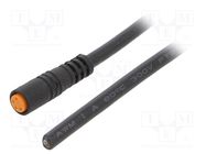 Connection lead; M8; PIN: 4; straight; 5m; plug; 50VAC; 4A; 0800F LUTRONIC