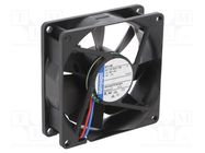 Fan: DC; axial; 24VDC; 80x80x25mm; 69m3/h; 32dBA; slide; 3100rpm EBM-PAPST