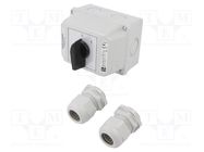 Switch: cam switch; Stabl.pos: 2; 63A; 0-1; flush mounting; Poles: 3 SPAMEL