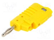 Connector: 4mm banana; plug; 36A; 30VAC; 60VDC; yellow; 57.2mm ELECTRO-PJP