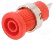 Connector: 4mm banana; socket; 36A; 1kV; red; nickel plated ELECTRO-PJP