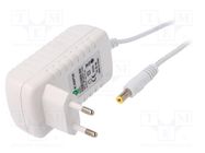 Power supply: switching; mains,plug; 12VDC; 2A; 24W; Plug: EU; white POS