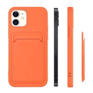 Card Case Silicone Wallet Case with Card Slot Documents for Samsung Galaxy A22 4G Navy Blue, Hurtel