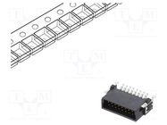 Connector: PCB to PCB; male; PIN: 16; 1.27mm; -55÷125°C; UL94V-0 ADAM TECH