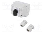 Switch: cam switch; Stabl.pos: 2; 40A; 0-1; flush mounting; Poles: 3 SPAMEL