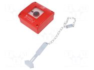 Safety switch: fire warning hand switch; OP1; NC + NO; IP65; ABS SPAMEL