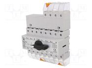 Switch: mains-generator; Stabl.pos: 3; 80A; I-0-II; Poles: 3+N SPAMEL