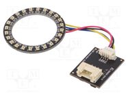 LED ring; RGB; 1.9W; 5VDC; 120°; No.of diodes: 24; Dim: Ø37mm; 5mA LUMEX