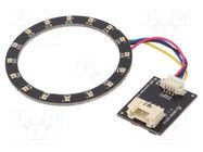 LED ring; RGB; 1.3W; 5VDC; 120°; No.of diodes: 16; Dim: Ø51mm; 5mA LUMEX