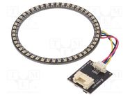 LED ring; RGB; 3.7W; 5VDC; 120°; No.of diodes: 48; Dim: Ø66mm; 5mA 