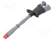 Clip-on probe; crocodile; 20A; black; Grip capac: max.15mm; 1kV ELECTRO-PJP