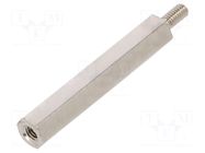 Screwed spacer sleeve; 30mm; Int.thread: M2,5; Ext.thread: M2,5 DREMEC