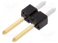 Connector: pin strips; pin header; BERGSTIK II; male; PIN: 2; THT AMPHENOL COMMUNICATIONS SOLUTIONS