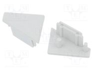 Cap for LED profiles; grey; 2pcs; ABS; CORNER10 TOPMET