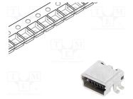 Connector: USB B mini; socket; UX; on PCBs; SMT; PIN: 5; horizontal HIROSE