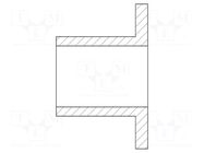 Insulating sleeve; Øint: 4.5mm; UL94HB; polyamide 6; H: 3.2mm DREMEC