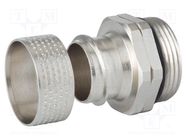 Straight terminal connector; Thread: metric,outside; brass; IP54 