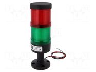 Signalling column; red/green; LED; 24VDC; IP65; LT70; -30÷60°C SPAMEL
