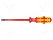 Screwdriver; insulated,slim; slot; 5,5x1,0mm; Blade length: 125mm WERA