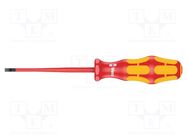 Screwdriver; insulated,slim; slot; 4,0x0,8mm; Blade length: 100mm WERA