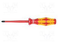 Screwdriver; insulated,slim; Phillips; PH1; Blade length: 80mm WERA