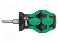 Screwdriver; slot; 4,0x0,8mm; STUBBY; Blade length: 24.5mm WERA