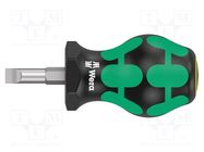 Screwdriver; slot; 6,5x1,2mm; STUBBY; Blade length: 24.5mm WERA