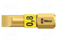 Screwdriver bit; slot; 5.5x0.8mm; 1/4"; Overall len: 25mm WERA