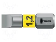 Screwdriver bit; slot; 6.5x1.2mm; Overall len: 25mm; BiTorsion WERA