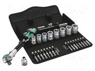 Wrench-set; socket spanner; 3/8"; Zyklop WERA