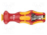 Screwdriver handle; insulated; 125mm; Mounting: hexagonal 9mm WERA