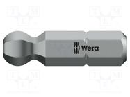 Screwdriver bit; hex key,spherical; HEX 5mm; Overall len: 25mm WERA