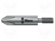 Screwdriver bit; Phillips; PH2; Overall len: 33mm; Mounting: M4 WERA