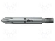 Screwdriver bit; Phillips; PH2; Overall len: 44.5mm WERA